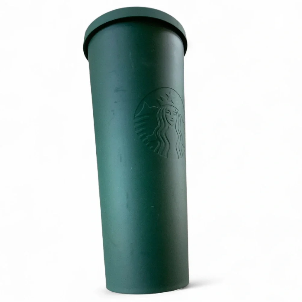 Starbucks Cold Cup Tumbler Venti 24 oz Soft Touch Matte Army Hunter Green RARE